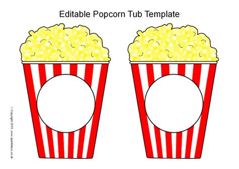 Popcorn Printable Template